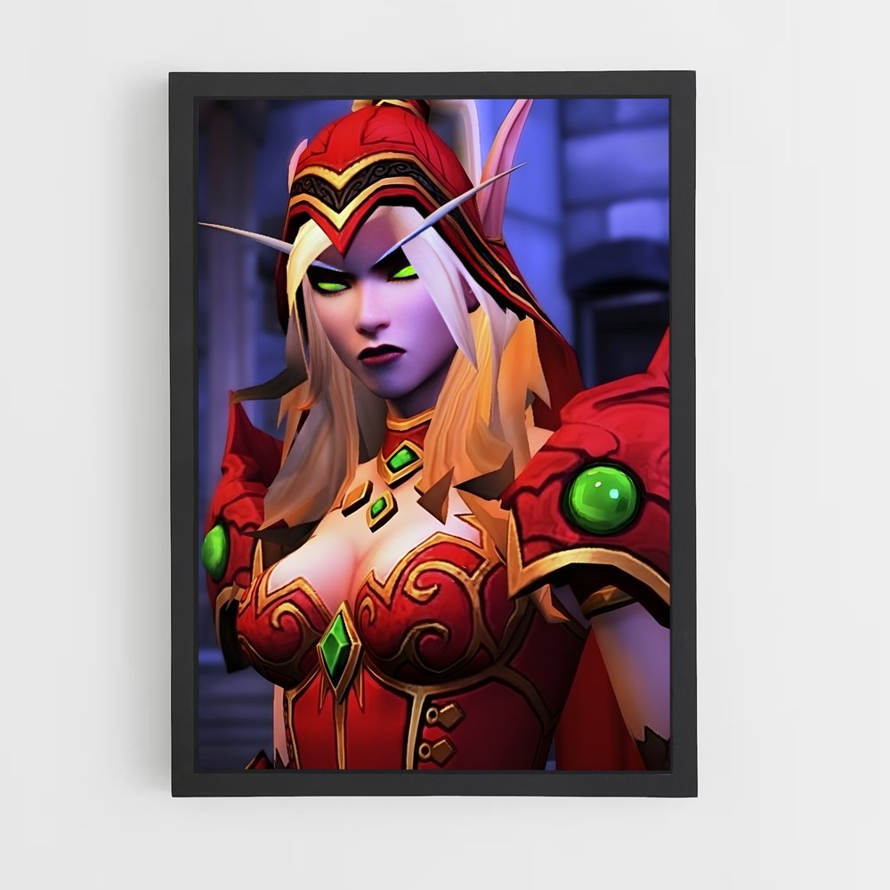 Poster L'Enchantresse Émeraude – affiche World of Warcraft (vue 2)